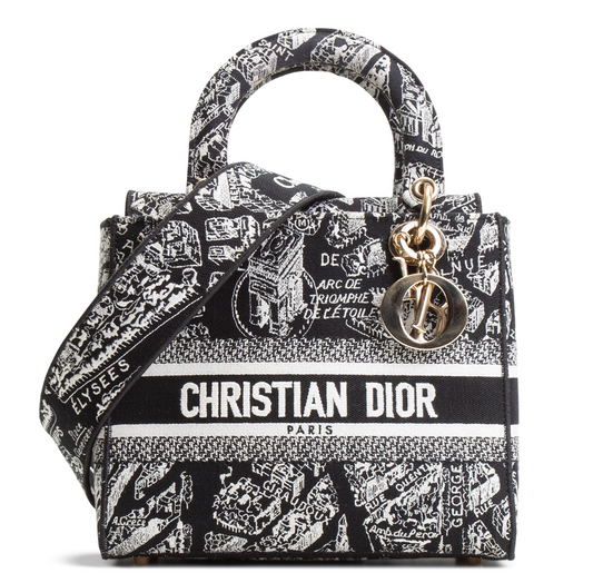 DIOR Lady D-Lite Plan de Paris Black/White