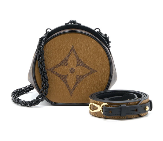 Louis Vuitton Boursicot Chain Bag Reverse Monogram Canvas With Extra LV Strap