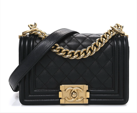 Chanel Caviar Quilted Small Boy Flap Black