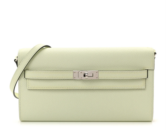Hermes Epsom Kelly Wallet To Go Vert Fizz