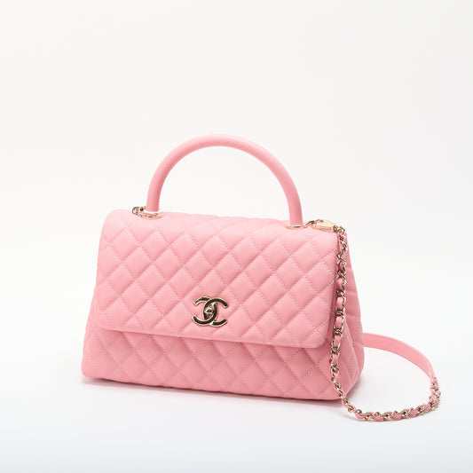 Chanel Coco Large Handle Pink Bag