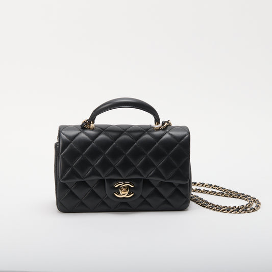 Chanel Mini Classic Flap Bag With Top Handle