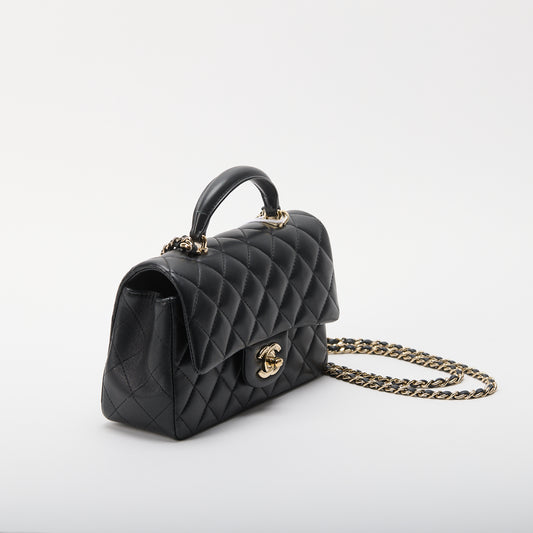 Chanel Mini Classic Flap Bag With Top Handle