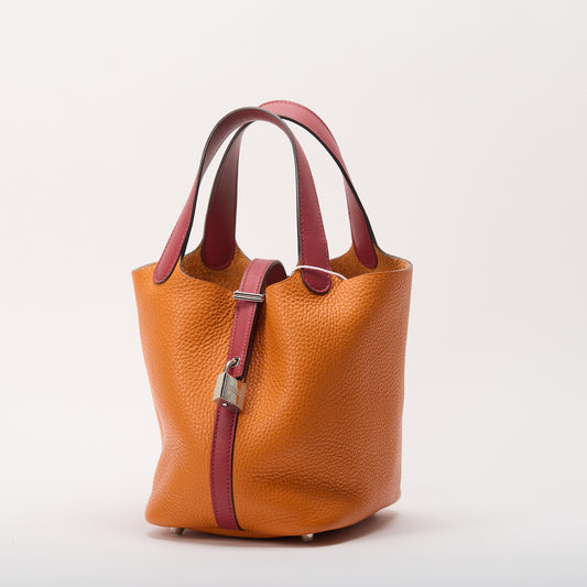Hermes Picotin Lock Touch bag 18 X Stamp 2016 Orange