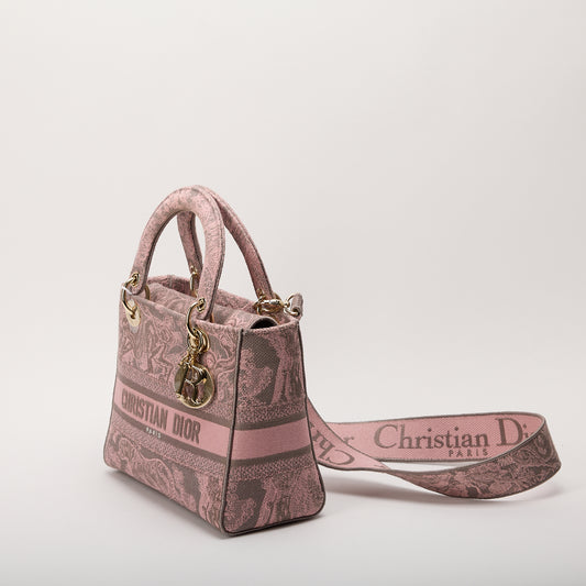Dior Lady Dior D-Lite Pink Embroidery