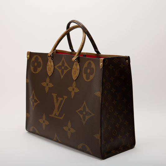 Louis Vuitton OnTheGo GM Tote Brown Leather