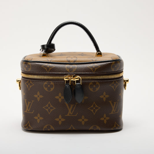 Louis Vuitton Vanity PM Brown Canvas Coated Reverse Monogram