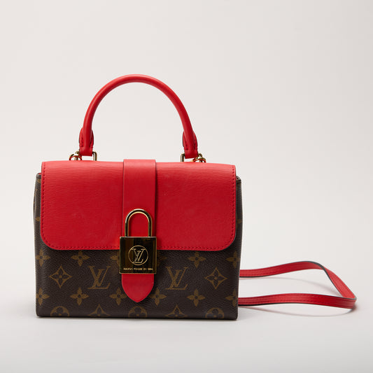 Louis Vuitton Locky Shoulder Bag BB Brown/Red Canvas/Leather
