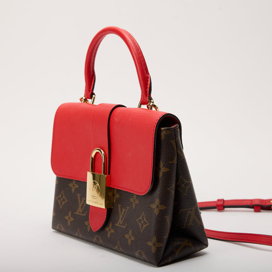 Louis Vuitton Locky Shoulder Bag BB Brown/Red Canvas/Leather
