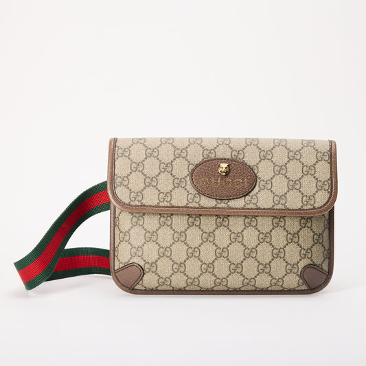 Gucci Neo Vintage GG Supreme Belt Bag with Web Strap