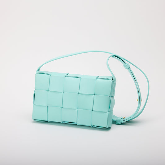 Bottega Veneta Cassette Crossbody Bag Mint Green Leather