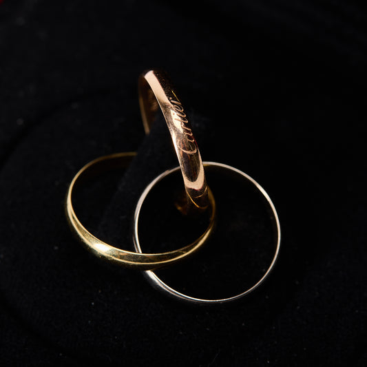 cartier trinity gold 3 ring