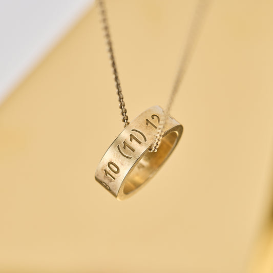 MAISON MARGIELA Silver Numeric Ring Necklace