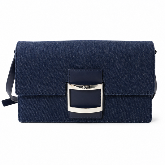 Viv' Choc Clutch/Shoulder Bag in Denim