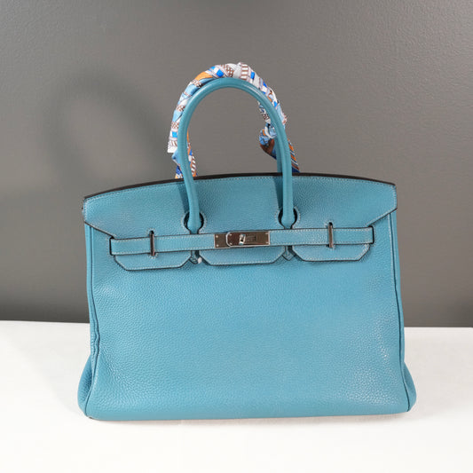 Hermes Birkin 35 Jean Blue