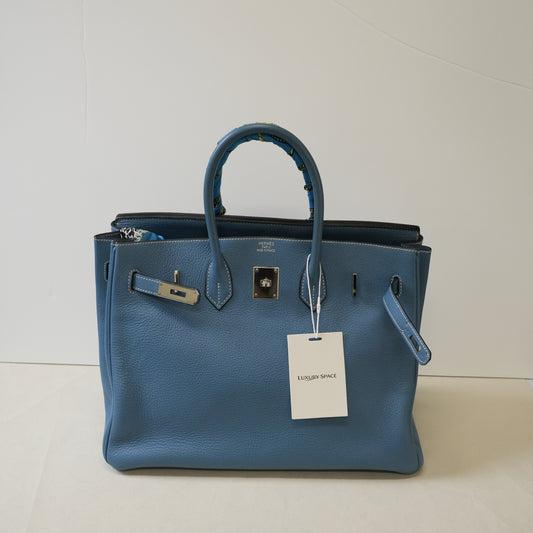 Hermès Birkin 35 Togo Blue Jean