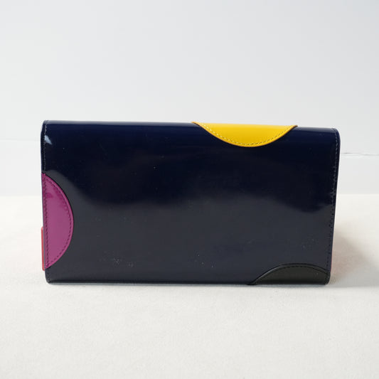 Roger Vivier Multi-Color Star Applique Leather Continental Flap Wallet