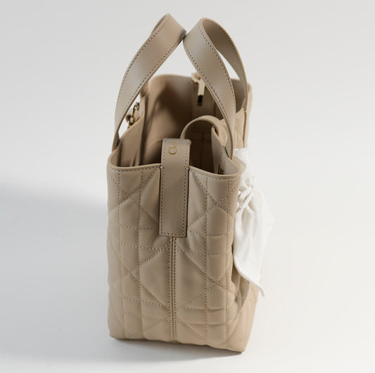 Dior Toujours vertical tote bag, small w/ Detachable Strap, Gold Hardware