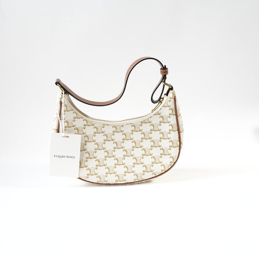 Celine Ava Bag in Triomphe Canvas and Calfskin