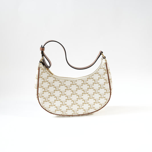Celine Ava Bag in Triomphe Canvas and Calfskin