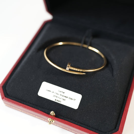 Cartier Juste Un Clou Bracelet Size 17 2019 Full Set
