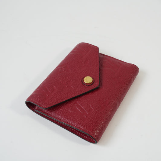 Louis Vuitton Empreinte Victorine Monogram Tri Fold Red Wallet