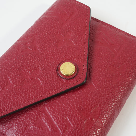 Louis Vuitton Empreinte Victorine Monogram Tri Fold Red Wallet