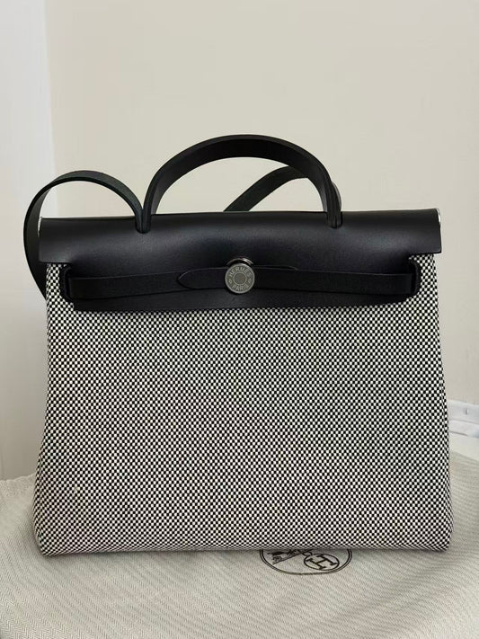 Hermes Herbag ZIP RT31 Criss Viking Canvas Stamp G