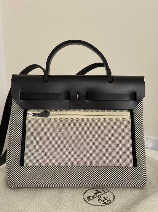 Hermes Herbag ZIP RT31 Criss Viking Canvas Stamp G