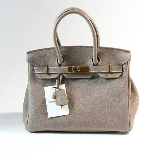 Hermes Birkin 30 Etoupe Togo Leather with Gold Hardware - B Stamp 2023
