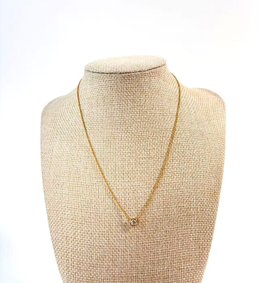 Tiffany 0.3 Diamond Yellow Gold Necklace