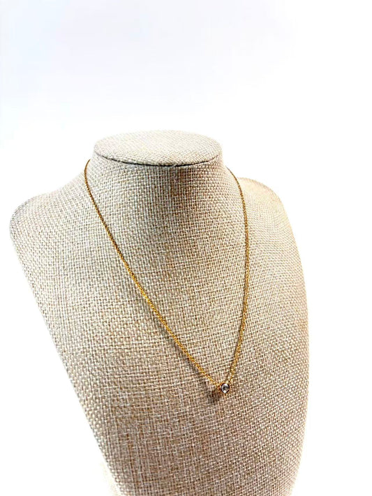 Tiffany 0.3 Diamond Yellow Gold Necklace