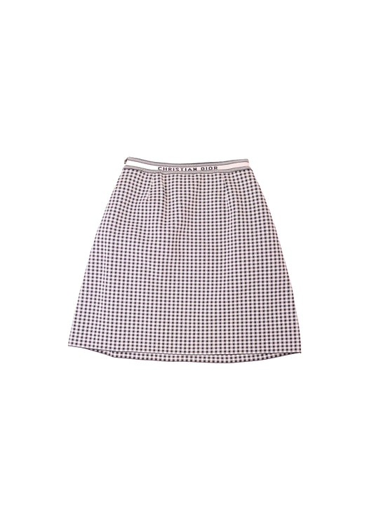 Christian Dior Checkn Dior Gingham Check Skirt