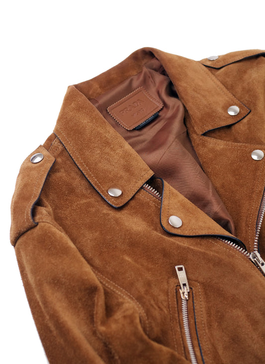 PRADA Suede Biker Jacket